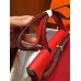 Hermes Herbag Zip 31cm Bag In Red Toile And Leather Hermes Herbag Zip 31cm Bag In Red Toile And Leather