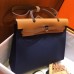 Hermes Herbag Zip 31cm Bag In Brown And Blue Hermes Herbag Zip 31cm Bag In Brown And Blue