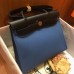 Hermes Herbag Zip 31cm Bag In Black And Blue Hermes Herbag Zip 31cm Bag In Black And Blue