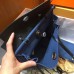 Hermes Herbag Zip 31cm Bag In Black And Blue Hermes Herbag Zip 31cm Bag In Black And Blue