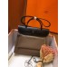Hermes Herbag Zip 31cm Bag In Black And Taupe Hermes Herbag Zip 31cm Bag In Black And Taupe
