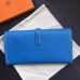 Hermes Jige Elan 29 Clutch Bag In Blue Epsom Calfskin Hermes Jige Elan 29 Clutch Bag In Blue Epsom Calfskin