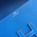Hermes Jige Elan 29 Clutch Bag In Blue Epsom Calfskin Hermes Jige Elan 29 Clutch Bag In Blue Epsom Calfskin