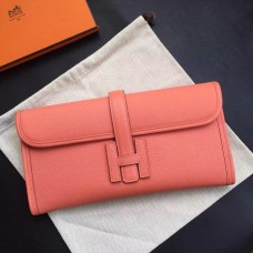 Hermes Jige Elan 29 Clutch Bag In Flamingo Epsom Calfskin Hermes Jige Elan 29 Clutch Bag In Flamingo Epsom Calfskin