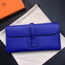 Hermes Jige Elan 29 Clutch Bag In Blue Electric Epsom Calfskin Hermes Jige Elan 29 Clutch Bag In Blue Electric Epsom Calfskin