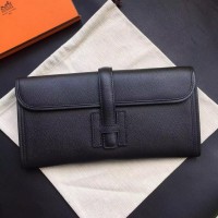 Hermes Jige Elan 29 Clutch Bag In Black Epsom Calfskin Hermes Jige Elan 29 Clutch Bag In Black Epsom Calfskin
