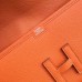 Hermes Jige Elan 29 Clutch Bag In Orange Epsom Calfskin Hermes Jige Elan 29 Clutch Bag In Orange Epsom Calfskin
