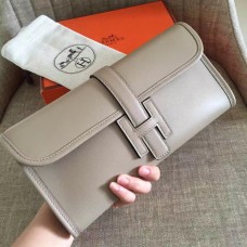 Hermes Jige Elan 29 Clutch In Grey Swift Calfskin Hermes Jige Elan 29 Clutch In Grey Swift Calfskin