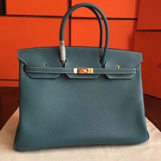 Hermes Birkin 40 Handmade Bag In Blue Jean Clemence Leather Hermes Birkin 40 Handmade Bag In Blue Jean Clemence Leather