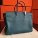 Hermes Birkin 40 Handmade Bag In Blue Jean Clemence Leather Hermes Birkin 40 Handmade Bag In Blue Jean Clemence Leather