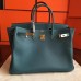 Hermes Birkin 40 Handmade Bag In Blue Jean Clemence Leather Hermes Birkin 40 Handmade Bag In Blue Jean Clemence Leather