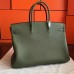 Hermes Birkin 40 Handmade Bag In Canopee Clemence Leather Hermes Birkin 40 Handmade Bag In Canopee Clemence Leather