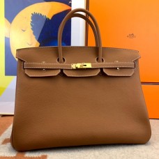 Hermes Birkin 40 Handmade Bag In Gold Clemence Leather Hermes Birkin 40 Handmade Bag In Gold Clemence Leather