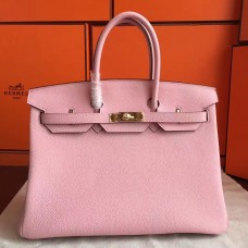 Hermes Birkin 40 Handmade Bag In Pink Clemence Leather Hermes Birkin 40 Handmade Bag In Pink Clemence Leather