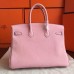 Hermes Birkin 40 Handmade Bag In Pink Clemence Leather Hermes Birkin 40 Handmade Bag In Pink Clemence Leather