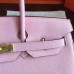 Hermes Birkin 40 Handmade Bag In Pink Clemence Leather Hermes Birkin 40 Handmade Bag In Pink Clemence Leather