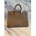 Hermes Birkin 40 Handmade Bag In Taupe Clemence Leather Hermes Birkin 40 Handmade Bag In Taupe Clemence Leather