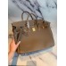 Hermes Birkin 40 Handmade Bag In Taupe Clemence Leather Hermes Birkin 40 Handmade Bag In Taupe Clemence Leather