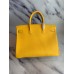 Hermes Birkin 40 Handmade Bag In Yellow Clemence Leather Hermes Birkin 40 Handmade Bag In Yellow Clemence Leather