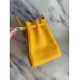Hermes Birkin 40 Handmade Bag In Yellow Clemence Leather Hermes Birkin 40 Handmade Bag In Yellow Clemence Leather