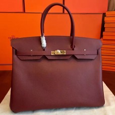 Hermes Birkin 40 Handmade Bag In Bordeaux Epsom Leather Hermes Birkin 40 Handmade Bag In Bordeaux Epsom Leather
