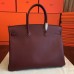 Hermes Birkin 40 Handmade Bag In Bordeaux Epsom Leather Hermes Birkin 40 Handmade Bag In Bordeaux Epsom Leather