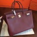 Hermes Birkin 40 Handmade Bag In Bordeaux Epsom Leather Hermes Birkin 40 Handmade Bag In Bordeaux Epsom Leather
