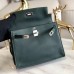 Hermes Kelly Danse Handmade Bag In Dark Green Swift Leather Hermes Kelly Danse Handmade Bag In Dark Green Swift Leather