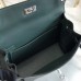 Hermes Kelly Danse Handmade Bag In Dark Green Swift Leather Hermes Kelly Danse Handmade Bag In Dark Green Swift Leather
