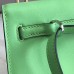Hermes Kelly Danse Handmade Bag In Green Swift Leather Hermes Kelly Danse Handmade Bag In Green Swift Leather