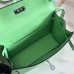 Hermes Kelly Danse Handmade Bag In Green Swift Leather Hermes Kelly Danse Handmade Bag In Green Swift Leather