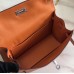 Hermes Kelly Danse Handmade Bag In Orange Swift Leather Hermes Kelly Danse Handmade Bag In Orange Swift Leather