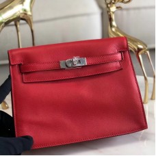 Hermes Kelly Danse Handmade Bag In Red Swift Leather Hermes Kelly Danse Handmade Bag In Red Swift Leather