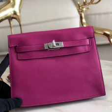 Hermes Kelly Danse Handmade Bag In Rose Purple Swift Leather Hermes Kelly Danse Handmade Bag In Rose Purple Swift Leather
