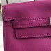 Hermes Kelly Danse Handmade Bag In Rose Purple Swift Leather Hermes Kelly Danse Handmade Bag In Rose Purple Swift Leather
