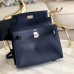 Hermes Kelly Danse Handmade Bag In Blue Swift Leather Hermes Kelly Danse Handmade Bag In Blue Swift Leather