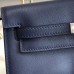 Hermes Kelly Danse Handmade Bag In Blue Swift Leather Hermes Kelly Danse Handmade Bag In Blue Swift Leather