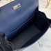 Hermes Kelly Danse Handmade Bag In Blue Swift Leather Hermes Kelly Danse Handmade Bag In Blue Swift Leather