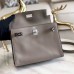 Hermes Kelly Danse Handmade Bag In Grey Swift Leather Hermes Kelly Danse Handmade Bag In Grey Swift Leather