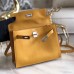 Hermes Kelly Danse Handmade Bag In Yellow Swift Leather Hermes Kelly Danse Handmade Bag In Yellow Swift Leather