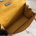 Hermes Kelly Danse Handmade Bag In Yellow Swift Leather Hermes Kelly Danse Handmade Bag In Yellow Swift Leather