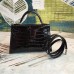 Hermes Kelly Mini II Handmade Bag In Black Alligator Crocodile Hermes Kelly Mini II Handmade Bag In Black Alligator Crocodile