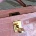 Hermes Kelly Mini II Handmade Bag In Nude Alligator Crocodile Hermes Kelly Mini II Handmade Bag In Nude Alligator Crocodile