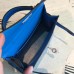 Hermes Kelly Mini II Handmade Bag In Blue Chevre Leather Hermes Kelly Mini II Handmade Bag In Blue Chevre Leather