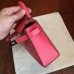 Hermes Kelly Mini II Handmade Bag In Rose Lipstick Chevre Leather Hermes Kelly Mini II Handmade Bag In Rose Lipstick Chevre Leather