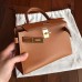 Hermes Kelly Mini II Handmade Bag In Gold Epsom Leather Hermes Kelly Mini II Handmade Bag In Gold Epsom Leather