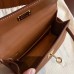 Hermes Kelly Mini II Handmade Bag In Gold Epsom Leather Hermes Kelly Mini II Handmade Bag In Gold Epsom Leather