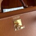 Hermes Kelly Mini II Handmade Bag In Gold Epsom Leather Hermes Kelly Mini II Handmade Bag In Gold Epsom Leather