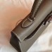 Hermes Kelly Mini II Handmade Bag In Taupe Epsom Leather Hermes Kelly Mini II Handmade Bag In Taupe Epsom Leather