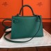 Hermes Kelly Mini II Handmade Bag In Malachite Epsom Leather Hermes Kelly Mini II Handmade Bag In Malachite Epsom Leather